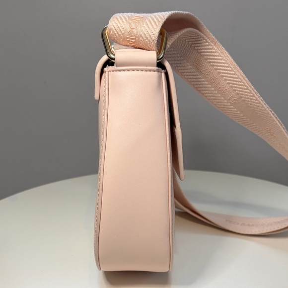 TED BAKER London NWT Baby Pink Webbing Darcell Satchel Crossbody bag MSRP $280 - Picture 6 of 14